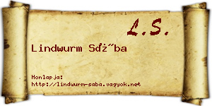 Lindwurm Sába névjegykártya